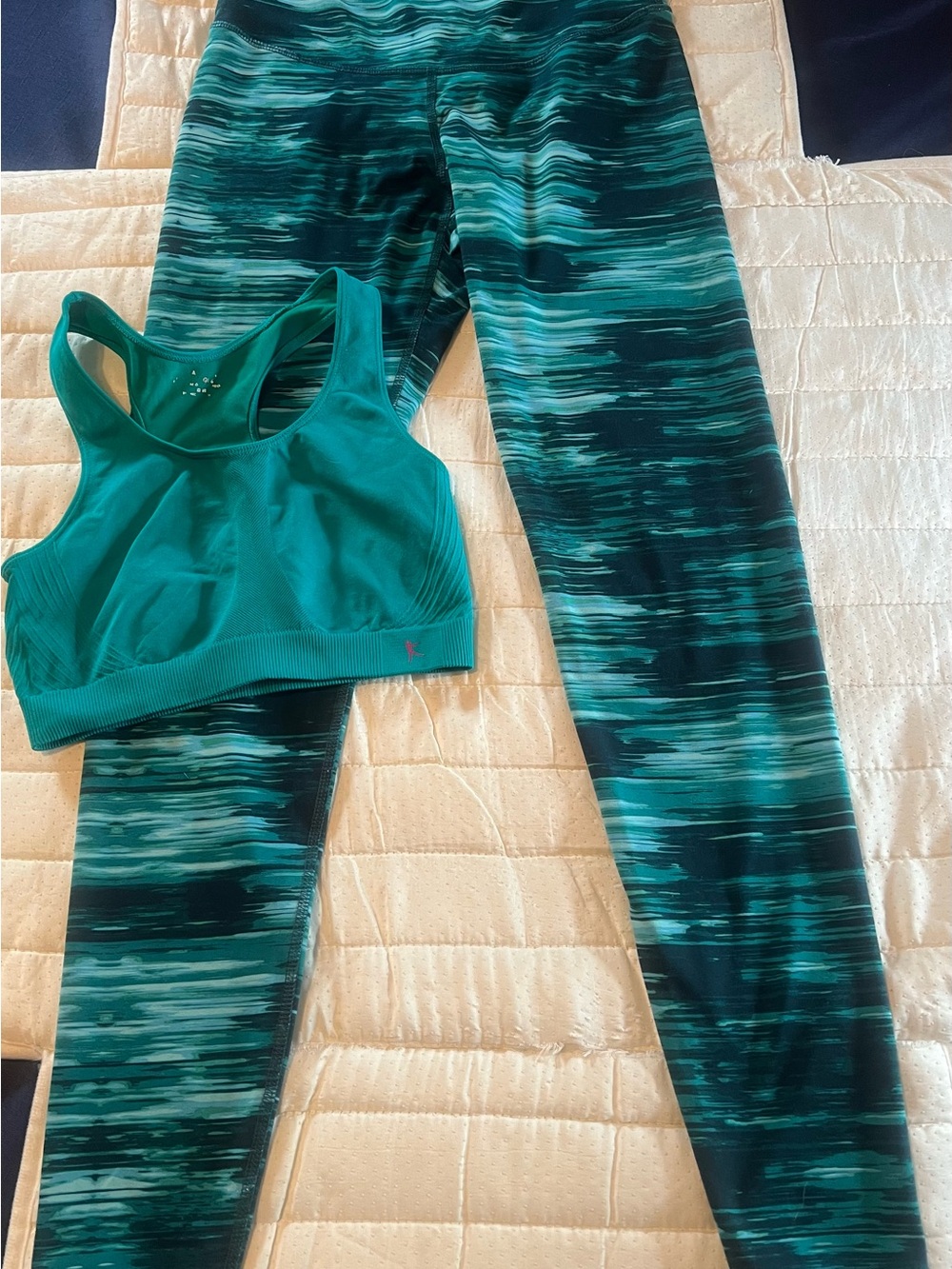 Old Navy Teal & Aqua Racerback Sports Bra